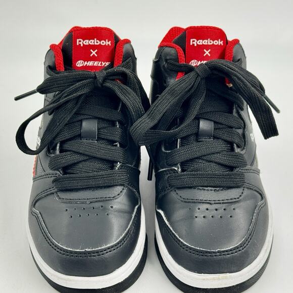 Reebok HEELYS Kids Size 13 Black Red BB4500 Mid Top Skate Shoe HES10375H EX COND - Picture 4 of 10